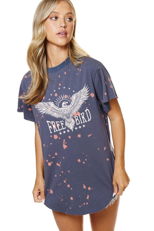 Free Bird Vintage Distressed Graphic Tee