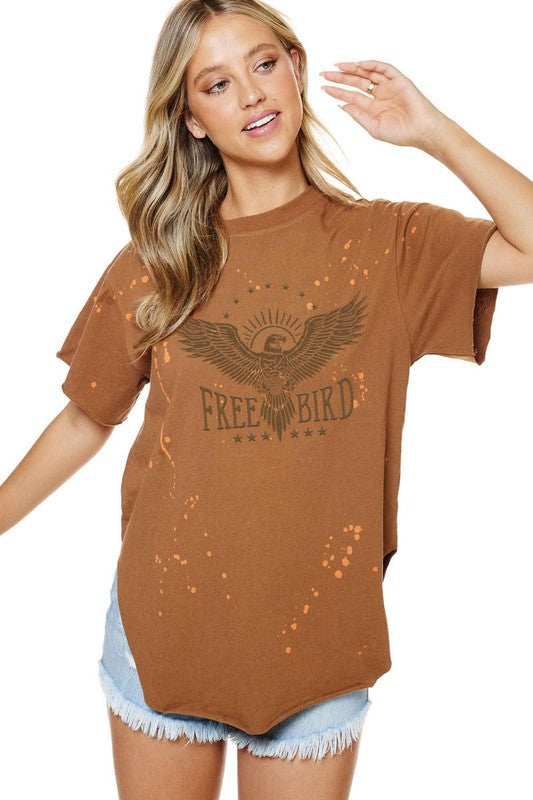 Free Bird Vintage Distressed Graphic Tee