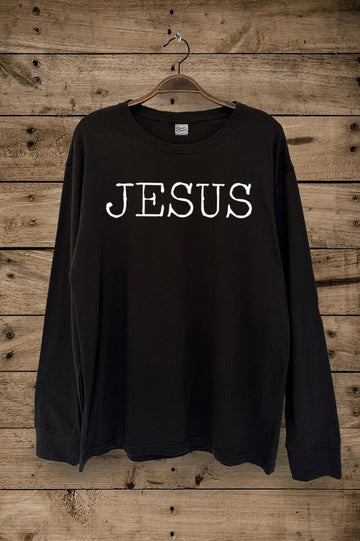 Jesus Graphic Cotton Long Sleeve Top