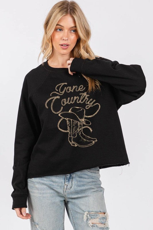 Gone Country Vintage Western Graphic Sweatshirt